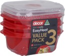 Dcor-Microsafe-Easy-Heat-Containers-375mL-3-Pack Sale