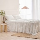 Linen-Cotton-Stripe-Flat-Sheet-by-Habitat Sale