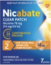 Nicabate-Clear-Patch-14mg-Step-2-Quit-Smoking-7-Patches Sale
