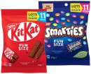 Nestl-KitKat-Smarties-or-Milky-Bar-Fun-Size-11-Pack-Selected-Varieties Sale