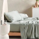 Linen-House-Augusta-500TC-Cotton-Sateen-Sheet-Set-Green-Gum Sale