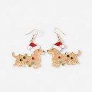 Christmas-Dog-with-Lights-Earrings-Gold-Tone Sale