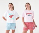 Print-Knit-T-Shirt-and-Woven-Shorts-Pyjama-Set Sale