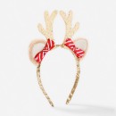 Christmas-Reindeer-Headband-Red-White-Brown-and-Gold-Tone Sale