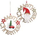 Merry-Christmas-Wreath-Plaque-Assorted Sale