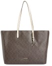 Calvin-Klein-Brown-Mono-Shopper-Tote Sale