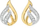 9ct-Gold-Diamond-Teardrop-Earrings Sale