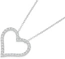 Sterling-Silver-Cubic-Zirconia-Open-Heart-Pendant Sale