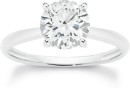 Sterling-Silver-Round-Cubic-Zirconia-Solitaire-Ring-Size-Q Sale