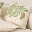 Hula-Beaded-Tropical-Palm-Square-Cushion-by-MUSE Sale