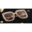 Bedazzle-Pink-Square-Glasses Sale