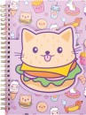 Cat-Burger-Spiral-Notebook Sale