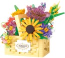 Flower-Love-Sunflower-Basket-Bouquet-1263pcs Sale