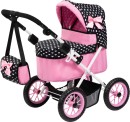 Bayer-Trendy-Pram-Pink-With-Black-Hood-Pink-Bow Sale