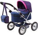 Bayer-Trendy-Doll-Pram-Blue-With-Hearts-Unicorn Sale