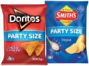 Doritos-Corn-Chips-Smiths-Crinkle-Cut-380g-or-Red-Rock-Deli-Chips-Party-Size-290g-Selected-Varieties Sale