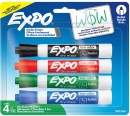 4-Pack-Expo-Dry-Erase-Whiteboard-Marker-Bullet-Tip-Business-Assorted Sale