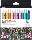 12-Pack-Dual-Tip-Metallic-Marker-Set Sale