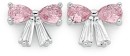 Sterling-Silver-Cubic-Zirconia-Fancy-Bow-Stud-Earrings Sale