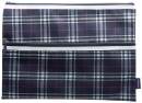 Studymate-Large-Blue-Tartan-Twin-Zip-Pencil-Case Sale