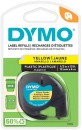Dymo-LetraTag-Plastic-Label-Tape-12mm-Black-on-Yellow Sale