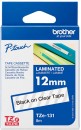 Brother-TZe-131-Laminated-Tape-12mm-x-8m-Black-on-Clear Sale
