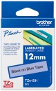 Brother-TZe-531-Laminated-Tape-12mm-x-8m-Black-on-Blue Sale