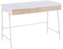 NEW-Studymate-Vinci-2-Drawer-Desk-Oak-and-White Sale