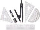 Keji-Plastic-Maths-Set-8-Piece-Black Sale