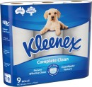 Kleenex-Complete-Clean-Toilet-Tissue-9-Pack Sale