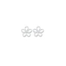 Sterling-Silver-Open-Flower-Stud-Earrings Sale