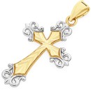 9ct-Gold-Two-Tone-Cross-Pendant Sale