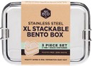 Ever-Eco-Stainless-Steel-XL-Stackable-Bento-Box-2-Tier-Mini-Snack-Container-1900ml Sale