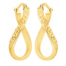 9ct-Gold-Diamond-Cut-Oval-Hoops Sale