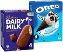Oreo-Ice-Cream-Cones-Cadbury-or-Nestl-Kit-Kat-Ice-Cream-Sticks-4-Pack-Selected-Varieties Sale