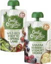 Only-Organic-4-Months-6-Months-or-8-Months-Baby-Food-Pouch-120g Sale