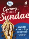 NEW-Bulla-Creamy-Classics-Sundae-Vanilla-Choc-Chip-Supreme-Ice-Cream-Cone-4-Pack Sale