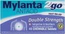Mylanta-2Go-Antacid-Double-Strength-Lemon-Mint-Flavour-48-Chewable-Tablets Sale