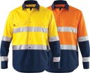 ELEVEN-Workwear-AEROCOOL-Hi-Vis-FW-Drill-Shirt-with-3M-Bio-Motion-Tape Sale