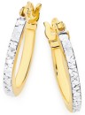 9ct-Two-Tone-Gold-10mm-Hoop-Earrings Sale