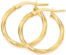 9ct-Gold-2x15mm-Twist-Hoop-Earrings Sale