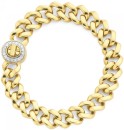9ct-Gold-19cm-Solid-Curb-Diamond-Turnlock-Bracelet Sale