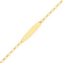 9ct-Gold-14cm-Figaro-11-Oval-ID-Bracelet Sale