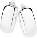 Sterling-Silver-48x13mm-Half-Round-Hollow-Hoop-Earrings Sale