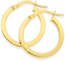9ct-Gold-2x15mm-Square-Tube-Hoop-Earrings Sale