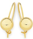9ct-Gold-6mm-Euroball-Earrings Sale