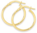 9ct-Gold-15mm-Polished-Hoop-Earrings Sale