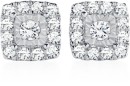 9ct-White-Gold-Diamond-Square-Frame-Stud-Earrings Sale