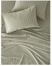 Vue-Stonewashed-Cotton-Sheet-Set-Olive-Stripe Sale