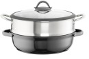 The-Cooks-Collective-Ceramic-Low-Casserole-with-Steamer-28cm Sale